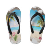 Tropische Vibe Teenslippers voor kinderen (Voetbed)