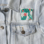 Tropische Vibe Vierkante Button 5,1 Cm (In situ)