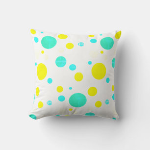 Tropische Vibe Yellow Turquoise Ball Pillow-kussen Kussen