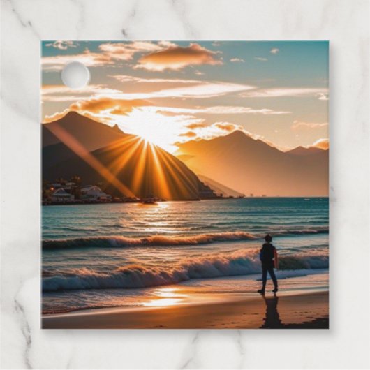 Tropische vibes bedankjes labels (Voorkant)