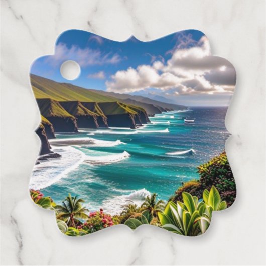 Tropische vibes bedankjes labels (Voorkant)