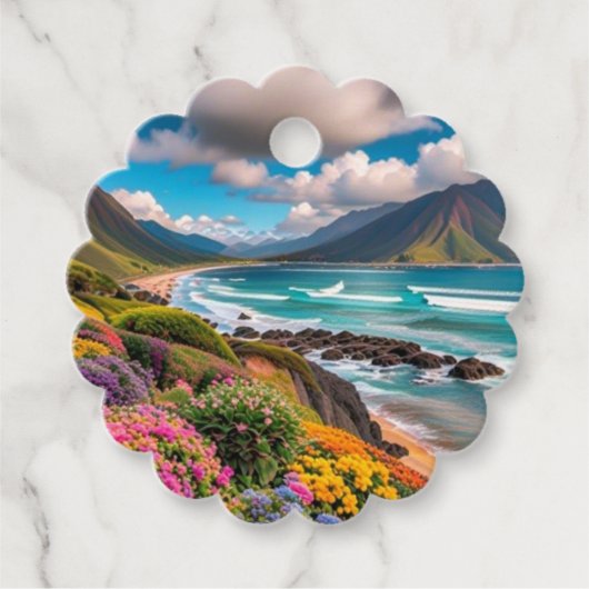 Tropische vibes bedankjes labels (Voorkant)