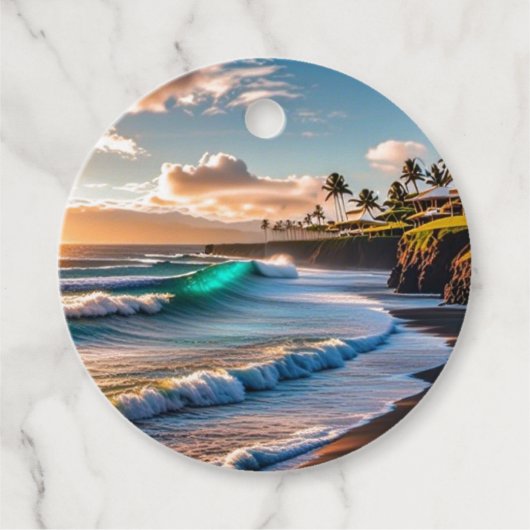 Tropische vibes bedankjes labels (Voorkant)