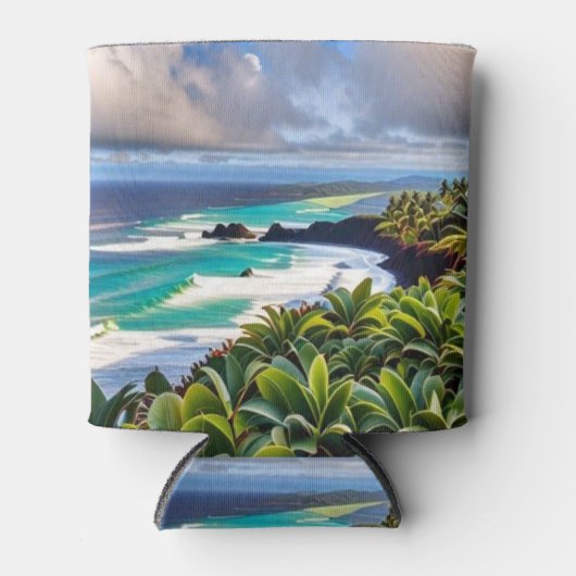 Tropische vibes blikjeskoeler (Voorkant)