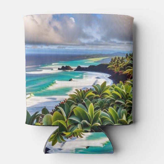 Tropische vibes blikjeskoeler (Achterkant)