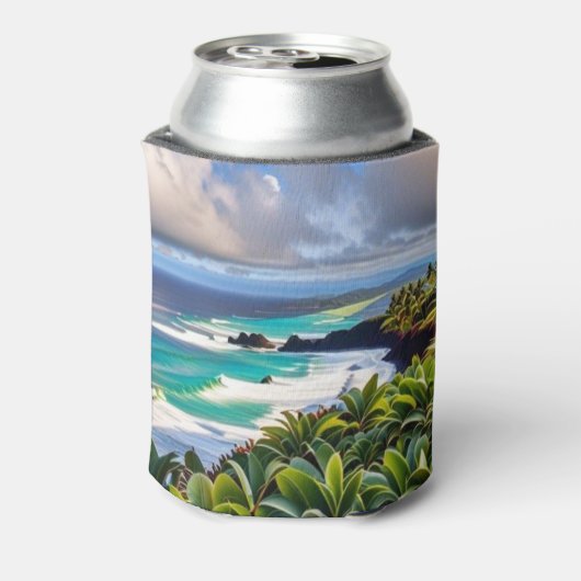 Tropische vibes blikjeskoeler (Blikje Achterkant)