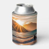 Tropische vibes blikjeskoeler (Blikje Voorkant)