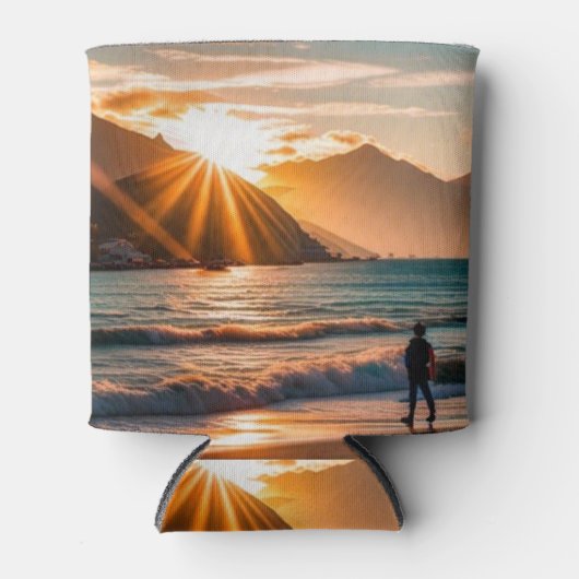 Tropische vibes blikjeskoeler (Voorkant)