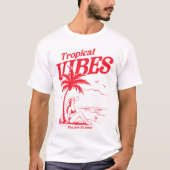 Tropische vibes eindeloos zomerstrand t-shirt (Voorkant)
