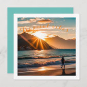 Tropische vibes feestdagenkaart (Voorkant / Achterkant)