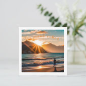 Tropische vibes feestdagenkaart (Staand voorkant)