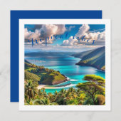 Tropische vibes feestdagenkaart (Voorkant / Achterkant)