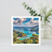 Tropische vibes feestdagenkaart (Staand voorkant)