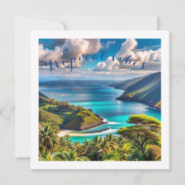 Tropische vibes feestdagenkaart