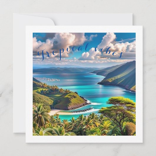 Tropische vibes feestdagenkaart (Voorkant)
