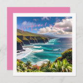 Tropische vibes feestdagenkaart (Voorkant / Achterkant)