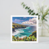 Tropische vibes feestdagenkaart (Staand voorkant)