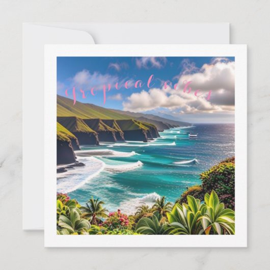 Tropische vibes feestdagenkaart (Voorkant)