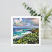 Tropische vibes feestdagenkaart (Staand voorkant)