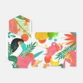 Tropische Vibes Floral Leaves Zomer Luau Party Bedankdoosjes (Uitgevouwen)