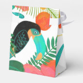 Tropische Vibes Floral Leaves Zomer Luau Party Bedankdoosjes (Achterkant)