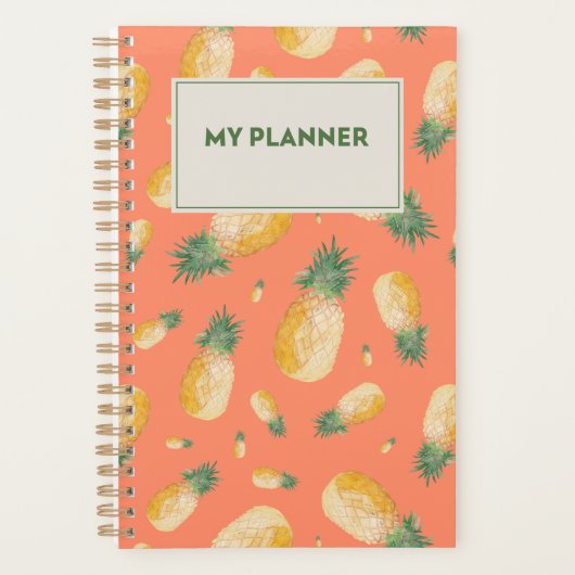 Tropische vibes fruit-thema briefpapier planner (Voorkant)