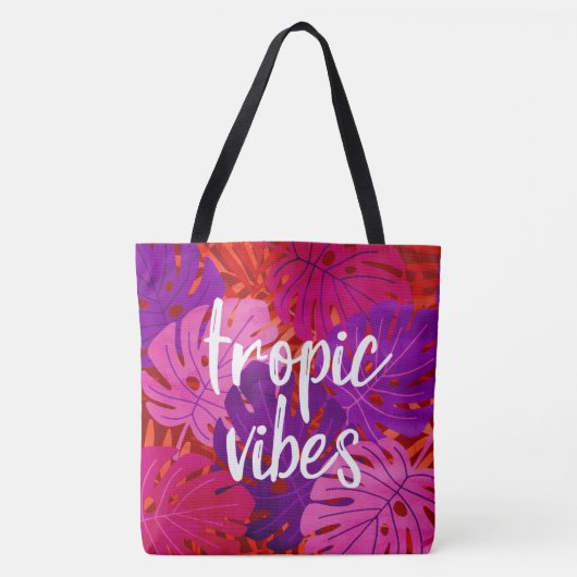Tropische Vibes Hawaiian Monstera Leaf Tropical Wa Tote Bag (Voorkant)