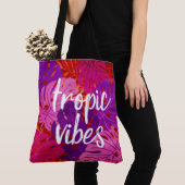 Tropische Vibes Hawaiian Monstera Leaf Tropical Wa Tote Bag (Dichtbij)