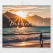 Tropische vibes likeurfles etiket (Enkel label)