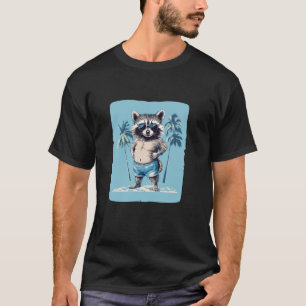 Tropische vibes met deze wasbeer in zwembroek uit t-shirt