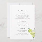 Tropische Vibes Mexico Beach Bachelorette Weekend Kaart (Achterkant)