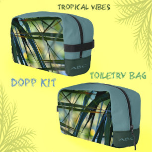 Tropische Vibes Palm Fronds Groene Toiletartikelen Toilettasje