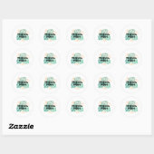 Tropische vibes ronde sticker (Vel)