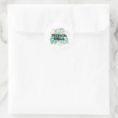 Tropische vibes ronde sticker (Tas)