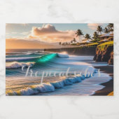 Tropische vibes sparkling wijnetiket (Enkel label)