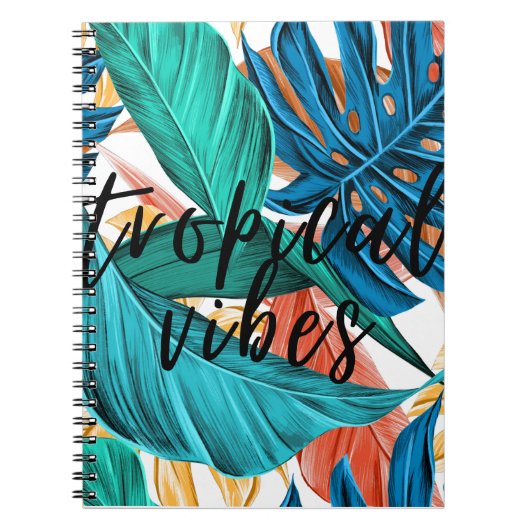Tropische Vibes Spiraal Notebook Notitieboek (Voorkant)