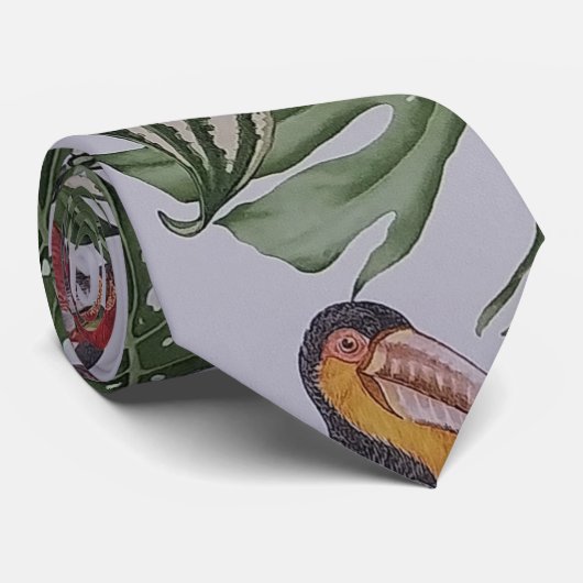 Tropische vibes stropdas (Opgerold)