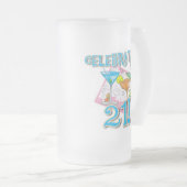 Tropische viering 21 matglas bierpul (Voorkant rechts)