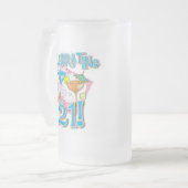 Tropische viering 21 matglas bierpul (Voorkant links)