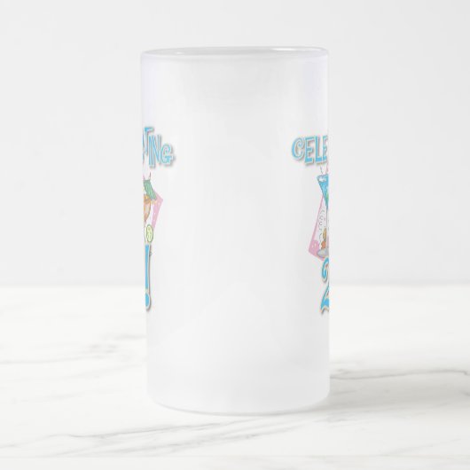 Tropische viering 21 matglas bierpul (Center)