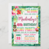 Tropische viering Luau Party Verjaardag Kaart (Voorkant)