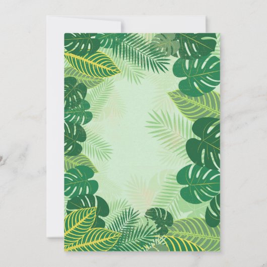 Tropische viering Luau Party Verjaardag Kaart (Achterkant)