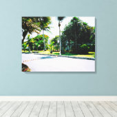 Tropische ViewPoint Canvas afdrukken (Insitu (Houten vloer))