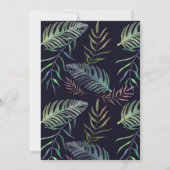 Tropische vijftigste groene goudverjaardag kaart (Achterkant)