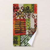 Tropische vintage 60s Hawaiian barkcloth  Bad Handdoek (Handdoek)