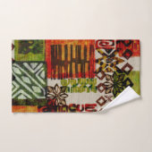 Tropische vintage 60s Hawaiian barkcloth  Bad Handdoek (Handdoek)