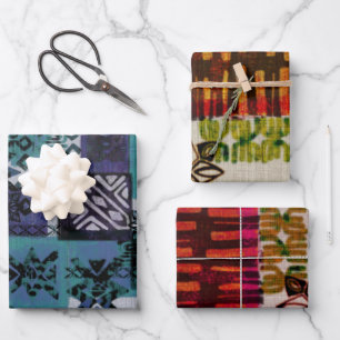 Tropische vintage 60s Hawaiian barkcloth wrapping Inpakpapier Vel