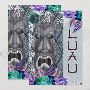 Tropische Vintage Retro Bloemen Tiki Hawaiaanse Lu Kaart