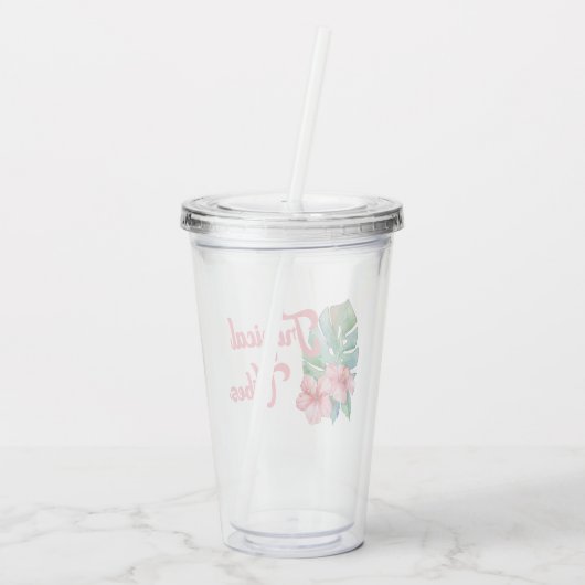 Tropische virussen acryl drinkbeker (Achterkant)