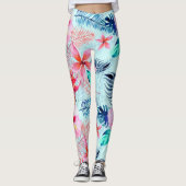 Tropische virussen | Floral-Leggings Leggings (Voorkant)